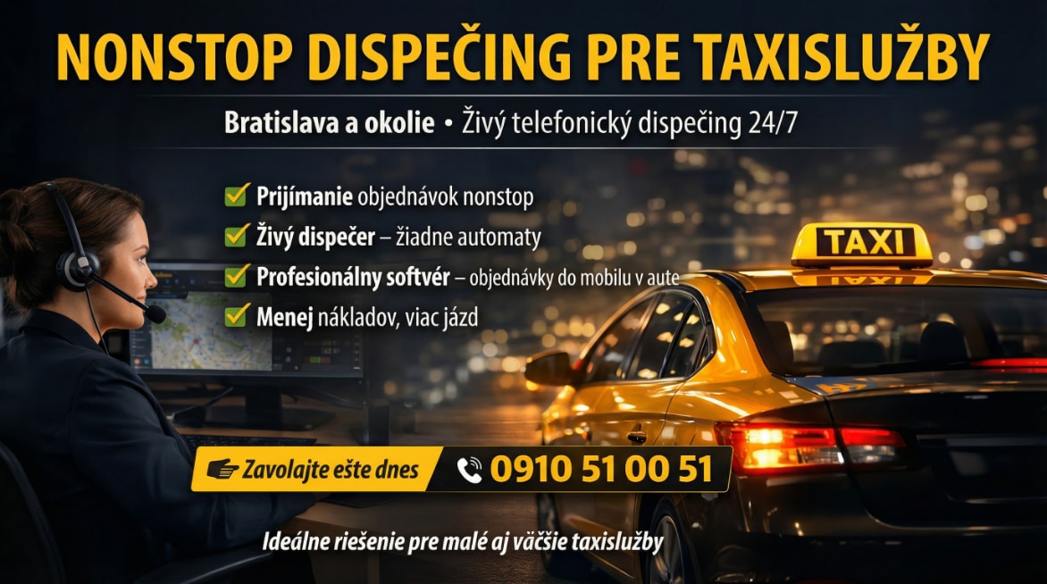 Profesionálny Nonstop dispečing pre Taxislužby